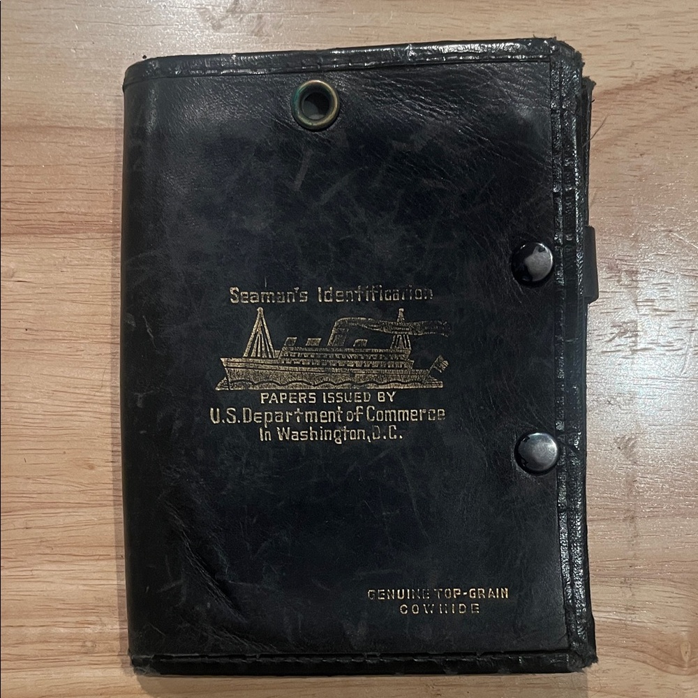 Vintage WWII Seaman's Identification Wallet